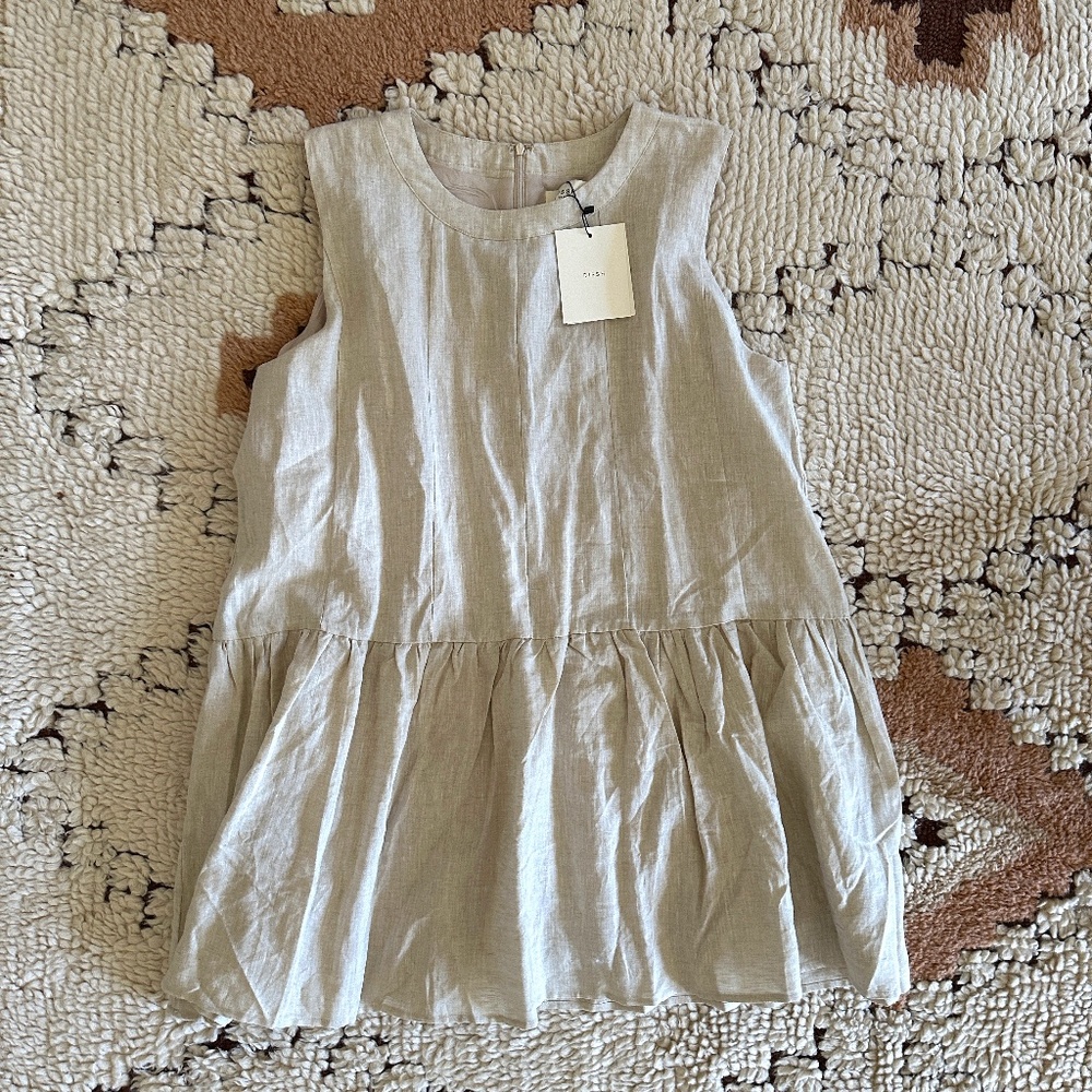 DISSH Joie Linen Babydoll Dress, Sz 12 US (NWT)